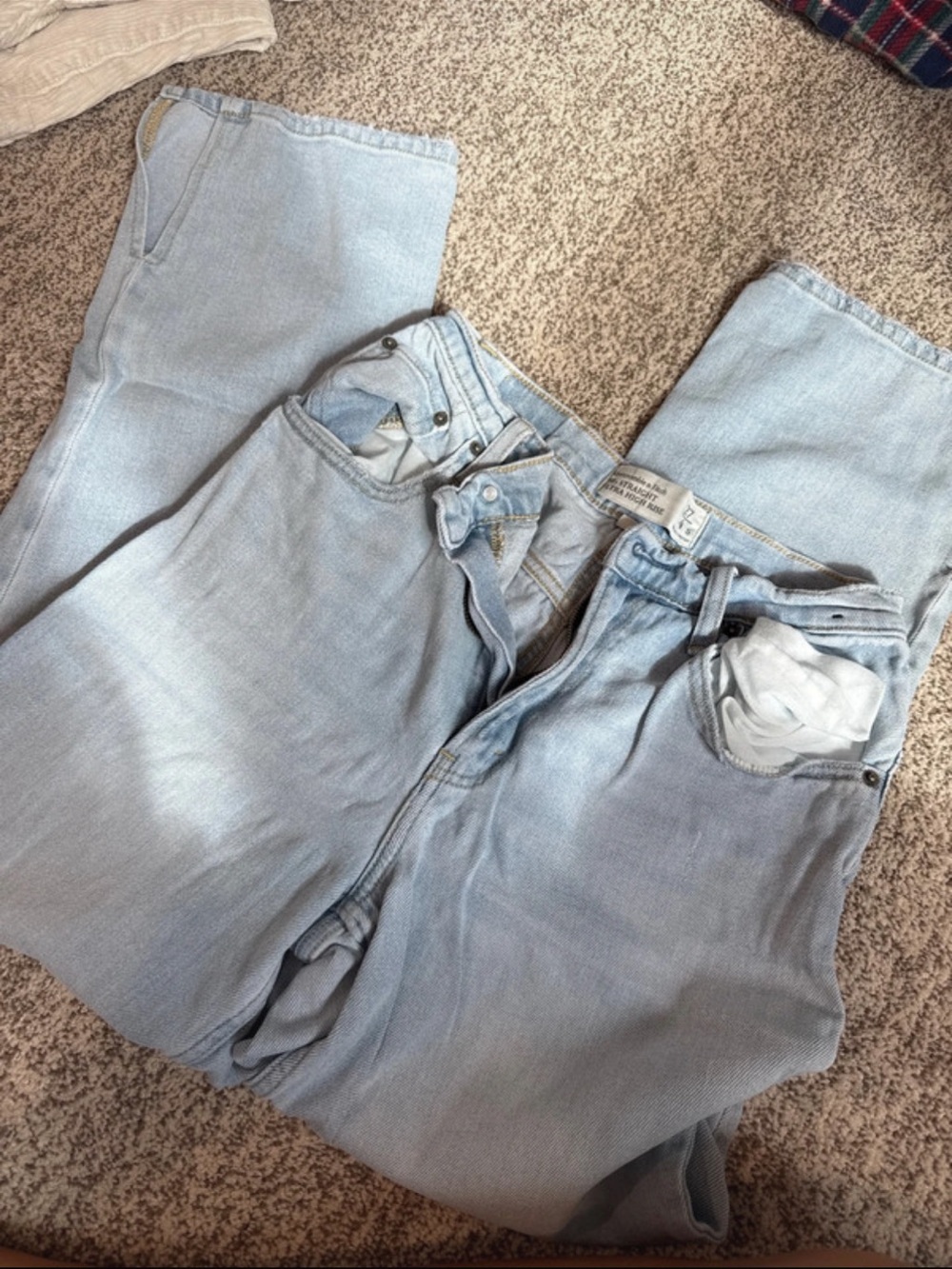 Abercrombie & Fitch Light Blue Straight Leg Jeans